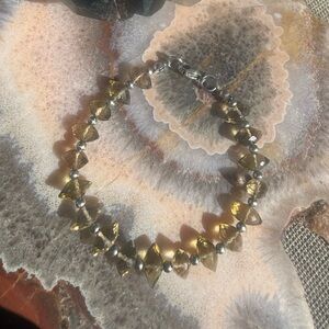 Sol - Smoky Citrine Faceted Marquis Tennis Bracelet Stainless Steel